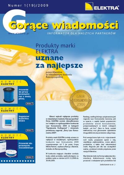 GORĄCE WIADOMOŚCI   1/2009 (19)