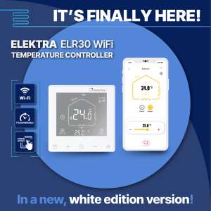 New colour, the same quality – ELEKTRA ELR30 WiFi temperature controller now available in white!